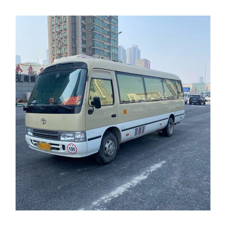 Toyotai Brand Mini Used Bus 17-30 Seats Passenger Bus Left Hand Drive Coaster with Electric Door