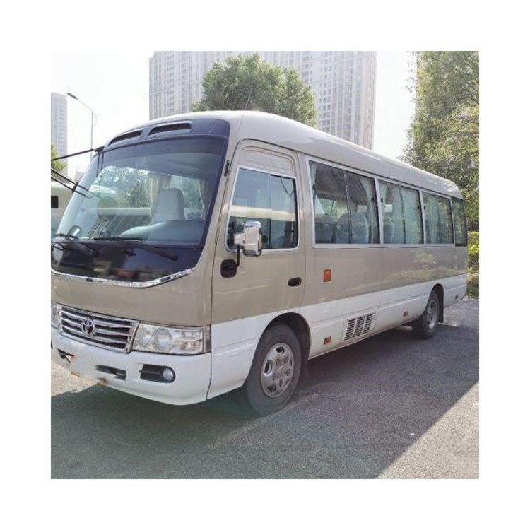 Toyotai Brand Mini Used Bus 17-30 Seats Passenger Bus Left Hand Drive Coaster with Electric Door
