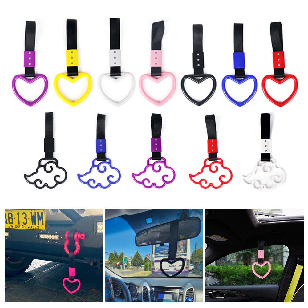 Train Bus Handle Hand Strap 1pcs Ring Heart Styling Drift Charm Strap Drift Auto Accessories Car Strap