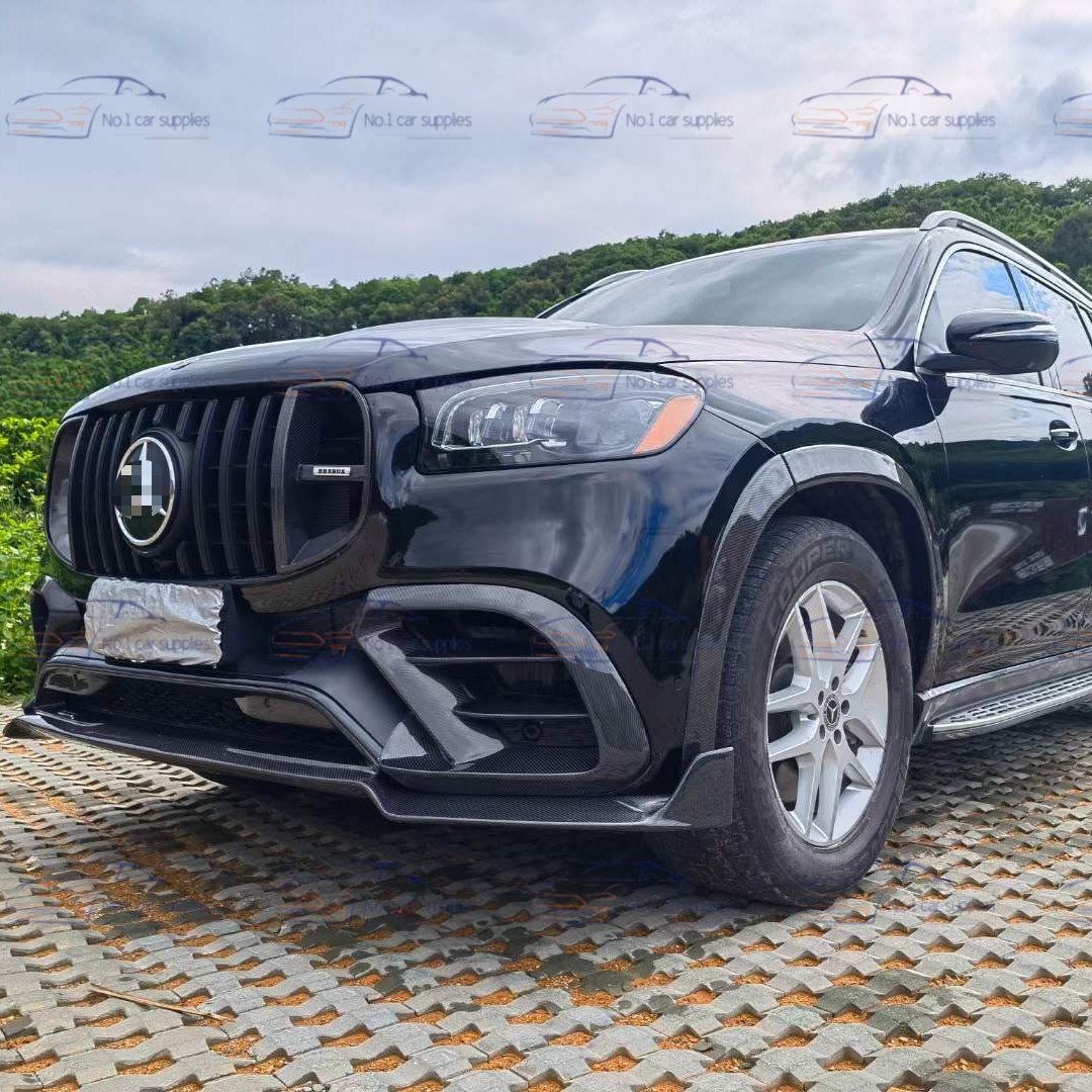 Runde Hight Quality LD Style Body Kit for GLS63 AMG Larte Design Carbon Fiber Front Lip Tuyere Grille