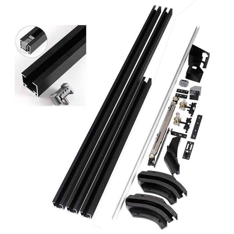 Concealed Sliding Door Track System Flush Wooden Sliding Door System Sliding Door System for Wardrobes Aluminum Track