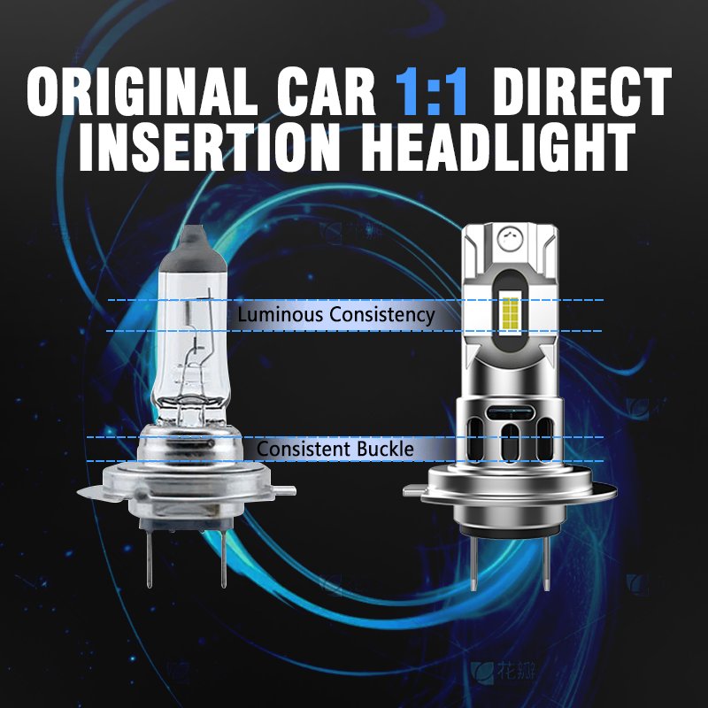 High Brightest H7 360 LED Light Canbus Ampoule 6500K 80W Halogen Replacement Mini Auto Car Lamp H7 H16 LED Headlight Bulb for VW
