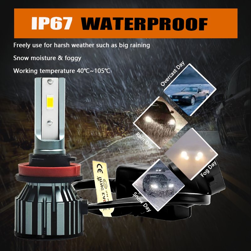 KingEagle M4-H11 CSP LED Headlight Factory Wholesale High Quality H1 H3 H7 H4 9005 HB3 9006 HB4 H8 H11 COB Led Headlight