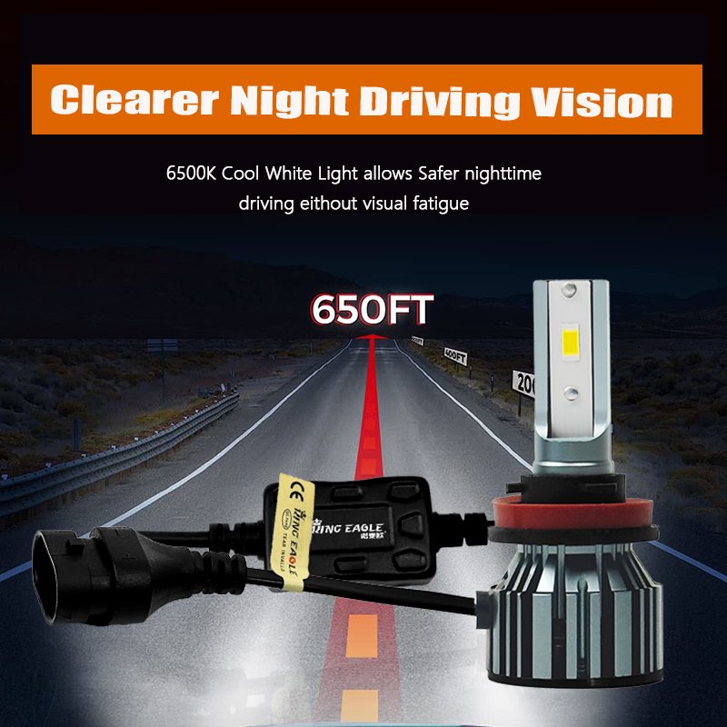 KingEagle M4-H11 CSP LED Headlight Factory Wholesale High Quality H1 H3 H7 H4 9005 HB3 9006 HB4 H8 H11 COB Led Headlight