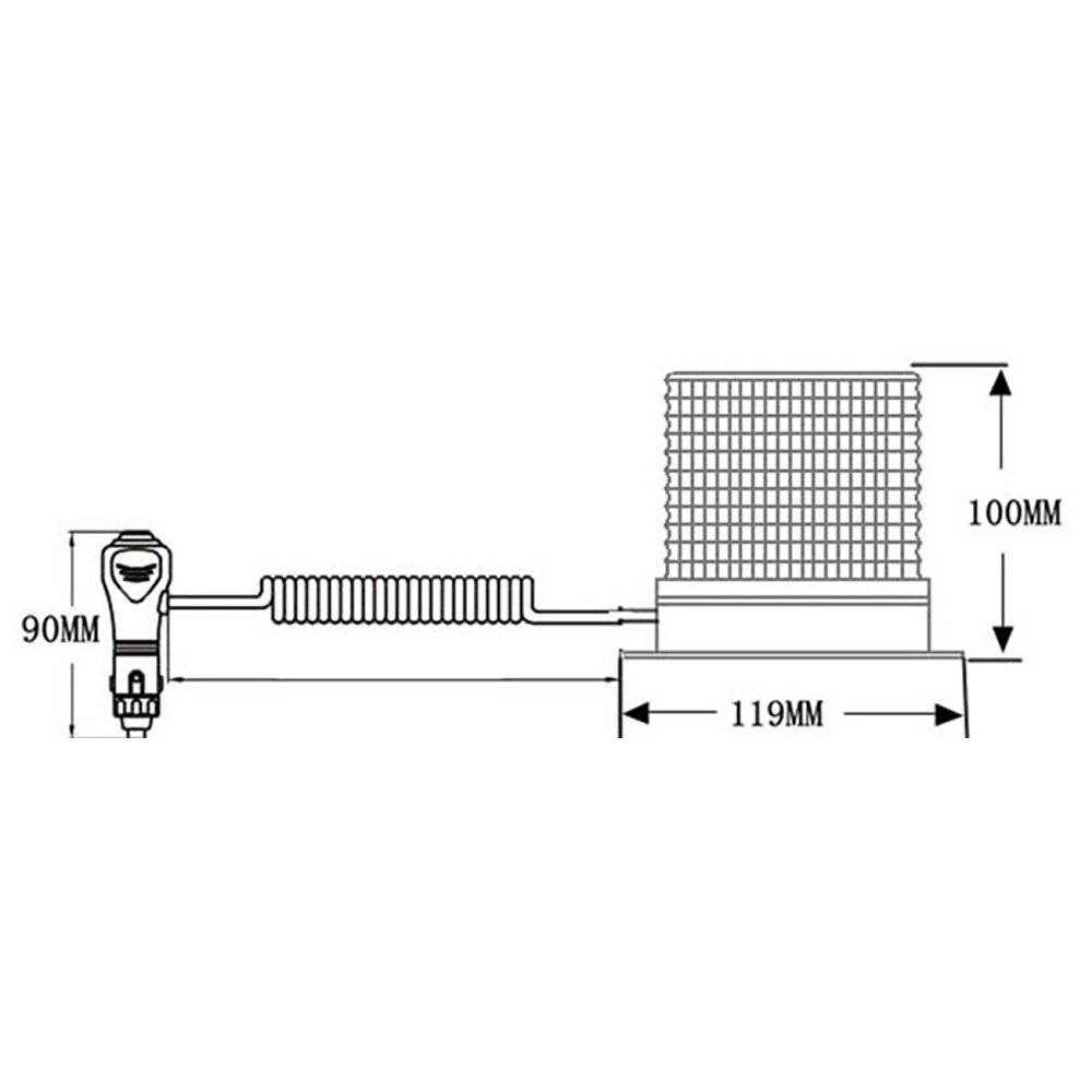 12v Rooftop Led Light Cigarette Lamp Traffic Magnetic Flash Rotating Emergency Warning Light Beacon Light for bus truck forklift
