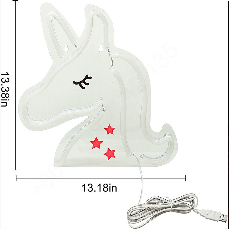New Style Led Neon Sign Neon Lighting Custom Made Acrylic Silicone Multi Color Unicorn Shape Neon Sign