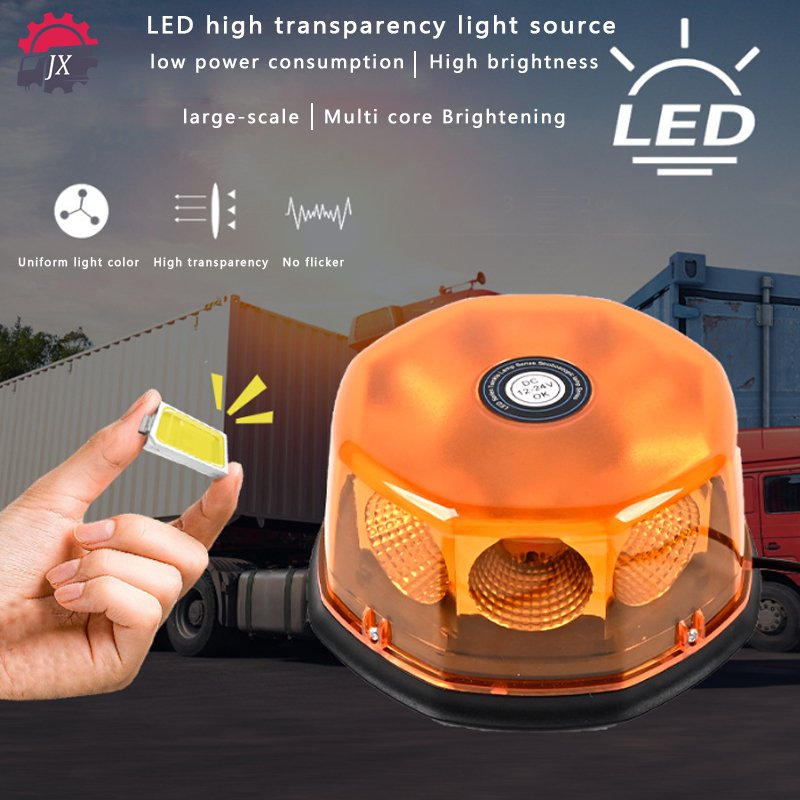 LED Strobe Warning Light, Magnetic Roof signal Light, Circular Warning Light, Suitable for School Buses, Road Rescue Vehicles