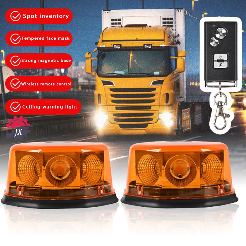 LED Strobe Warning Light, Magnetic Roof signal Light, Circular Warning Light, Suitable for School Buses, Road Rescue Vehicles