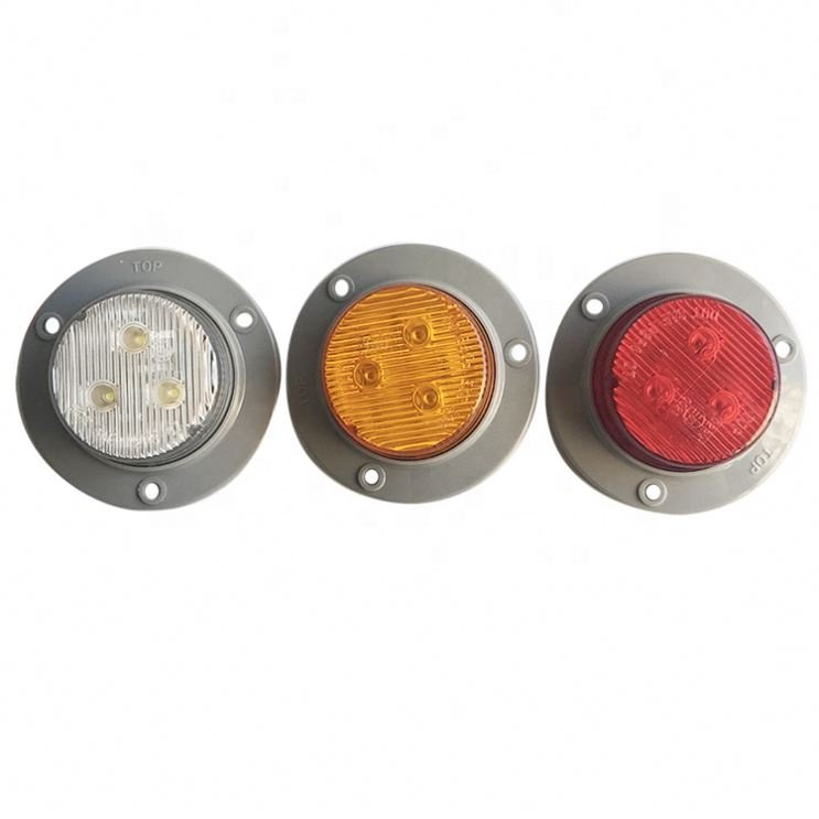 Macon 2 Inch LED Round Rear Light with SAE/DOT Approval 12v LED Clearance/marker Light for Truck