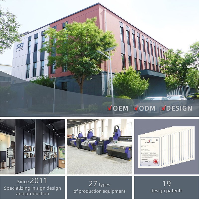 EZD OEM Customized Smart Hotel Touch Signs Door Number Plates LED Light Room Number Signs
