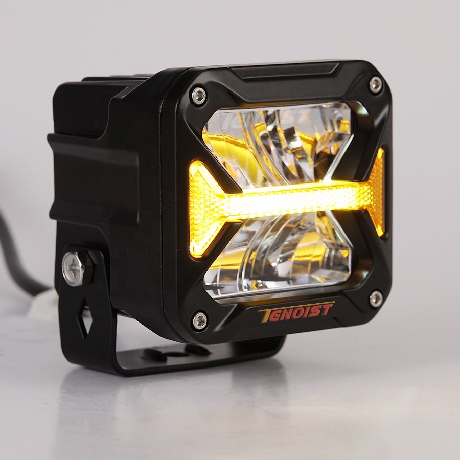 3.2 Inch Super Bright With DRL LED Flood Work Driving Head Light for Motorcycle Offroad Truck BUS ATV UTV 12-80V DC