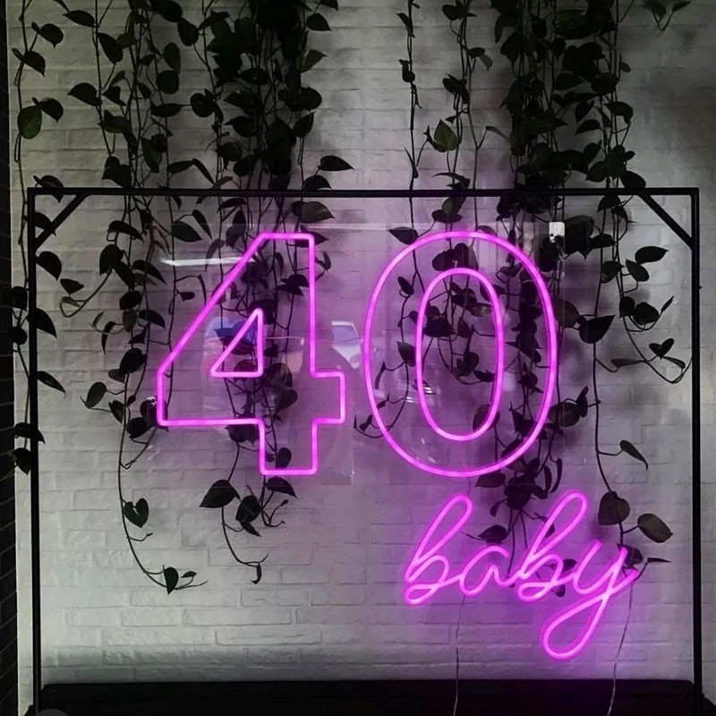 Happy Birthday Led Neon Sign Custom Night Light for Birthday Decor Oh Baby Neon Light Lets Party Home Decor