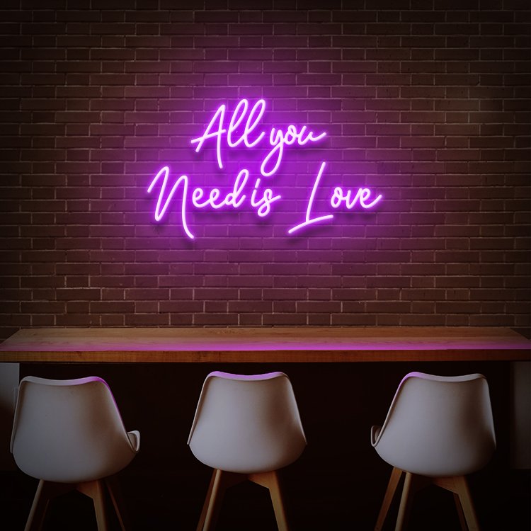 Koncept 30 Inch All You Need Is love Neon Sign Custom Led Light New Arrival Love Letter All for Wedding Free Drop Shipping