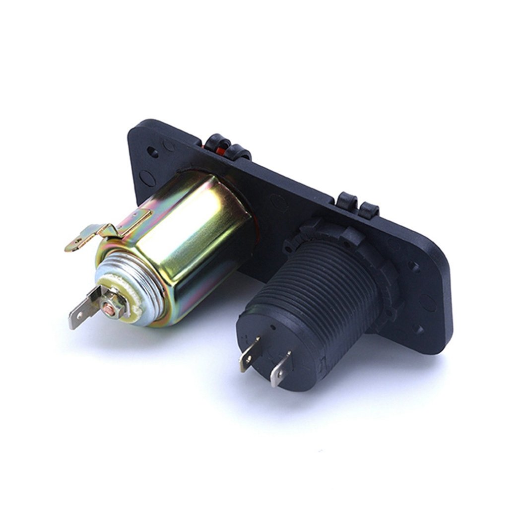 12v Charger Power Adapter Outlet Accessories Panel for Car Motorcycles Boat 12v Dual USB Car Cigarette Lighter Socket Splitter