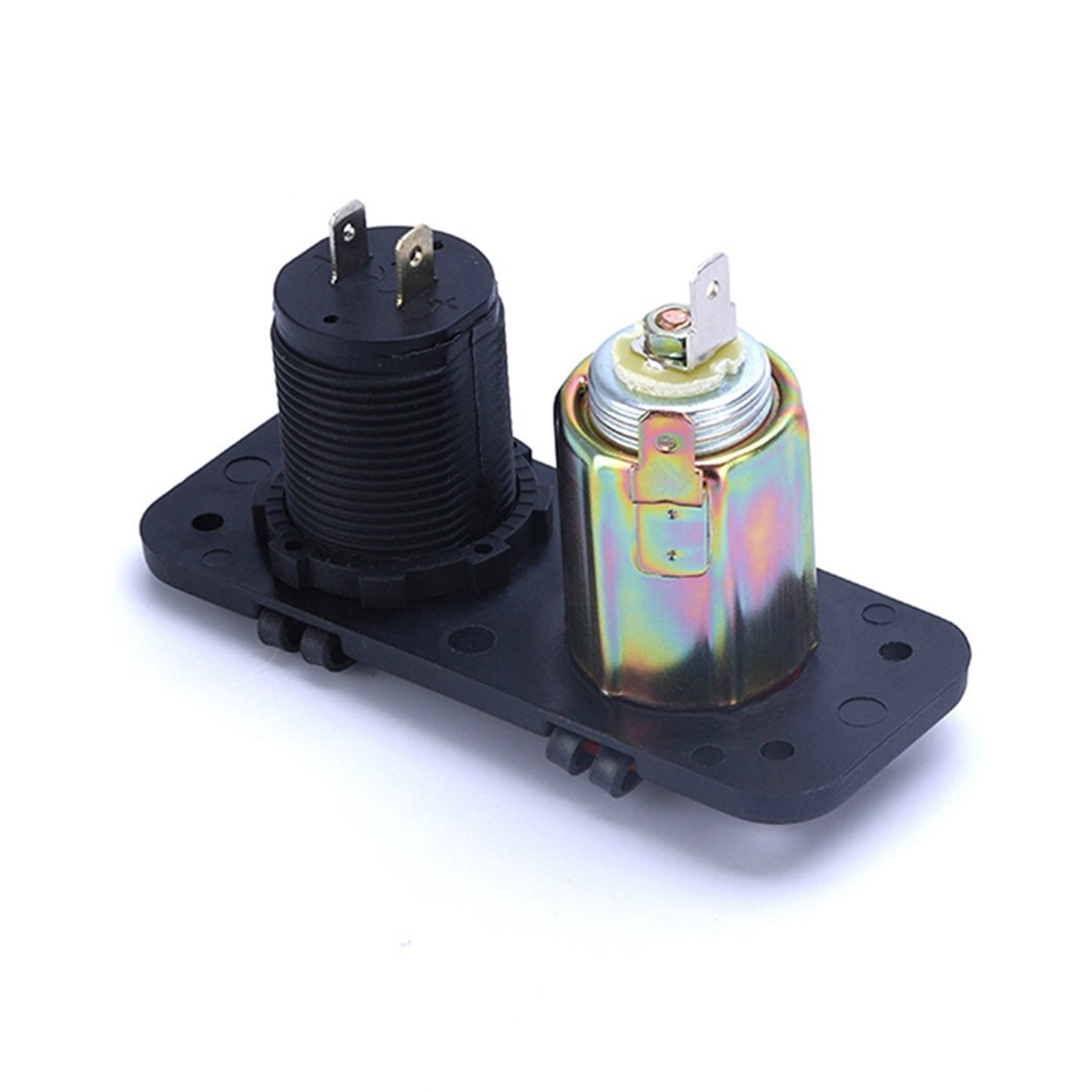 12v Charger Power Adapter Outlet Accessories Panel for Car Motorcycles Boat 12v Dual USB Car Cigarette Lighter Socket Splitter