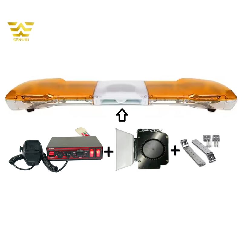 Lamp Accessory Wholesale Blue Led Emergency signal Lights Warning Flashing Ambulance Light bar with Horn Siren