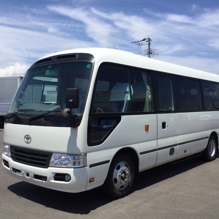 Used To-yotas Coaster Bus Diesel A/C Engine Japan Roller Coaster Passenger LHD/RHD