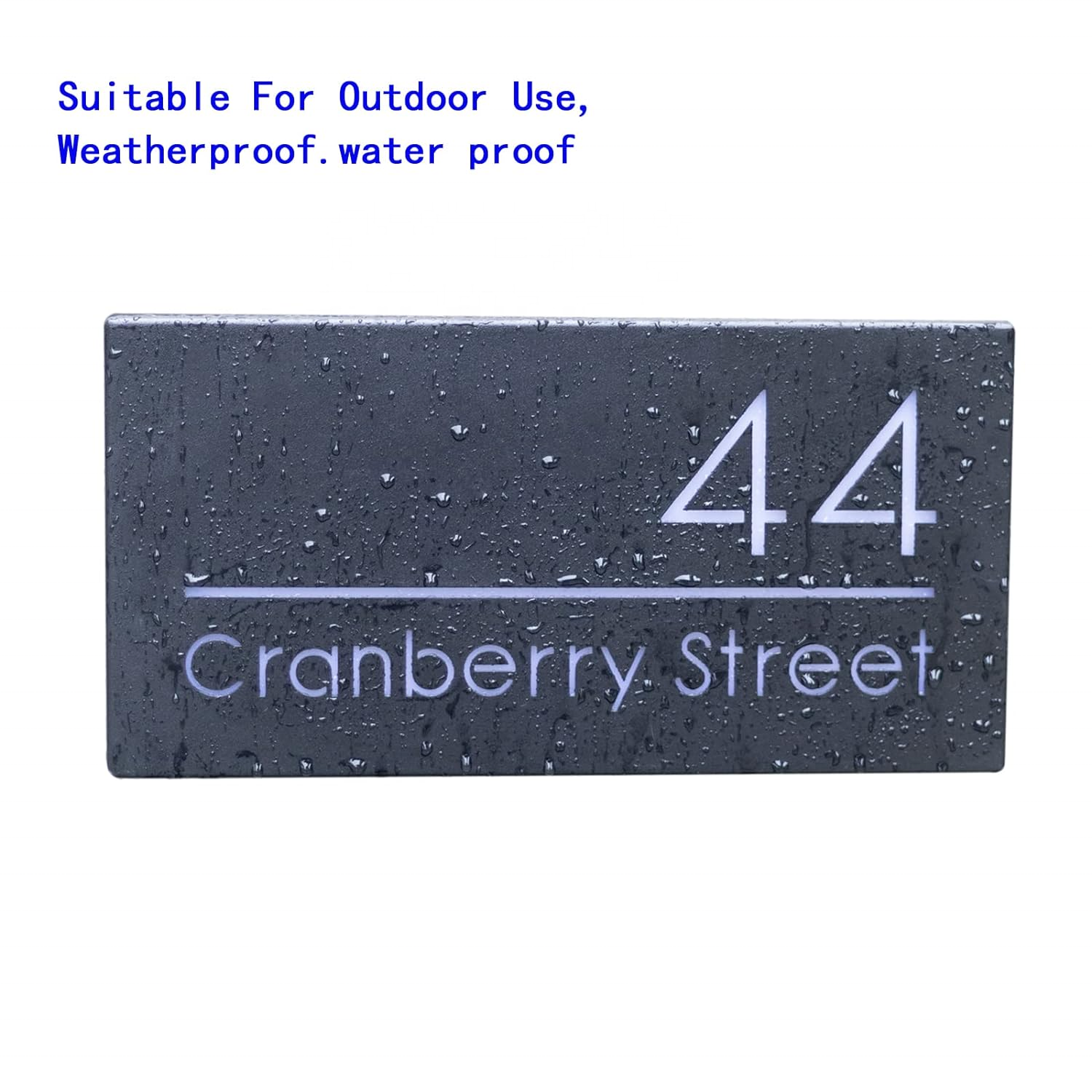 Builder Construction Supplier Led Box Hollow Out Laser Cutting Metal Solar House Number Light Light Box