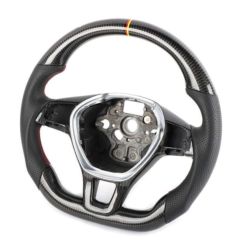 Carbon Fiber Flat Bottom Custom Steering Wheel Fit for VW MK7 DSG Golf 7 Golf 7.5 Golf 6 POLO GTE GTI GLD GTS GLI Steering Wheel