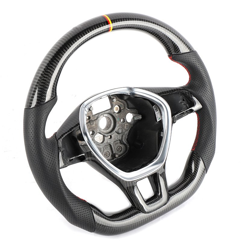 Carbon Fiber Flat Bottom Custom Steering Wheel Fit for VW MK7 DSG Golf 7 Golf 7.5 Golf 6 POLO GTE GTI GLD GTS GLI Steering Wheel