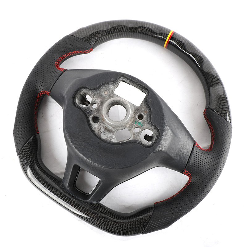 Carbon Fiber Flat Bottom Custom Steering Wheel Fit for VW MK7 DSG Golf 7 Golf 7.5 Golf 6 POLO GTE GTI GLD GTS GLI Steering Wheel