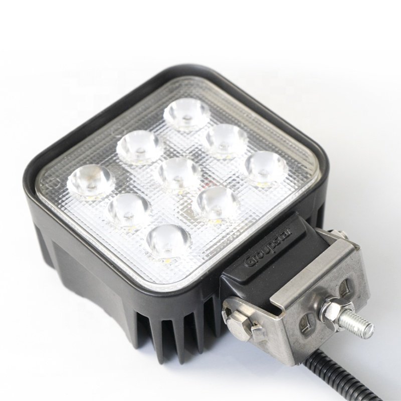 100% Waterproof Manufacture of Auto 10-30V square 9 LEDs Offroad Truck Commercial LED Work Light UNIVERSIAL