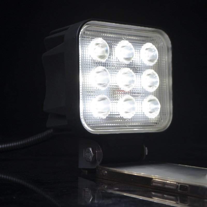 100% Waterproof Manufacture of Auto 10-30V square 9 LEDs Offroad Truck Commercial LED Work Light UNIVERSIAL