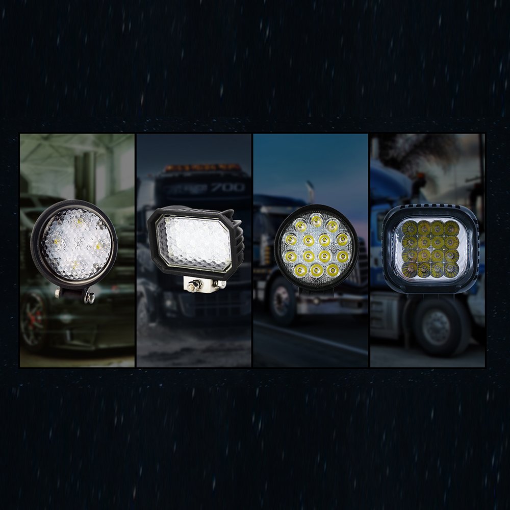 100% Waterproof Manufacture of Auto 10-30V square 9 LEDs Offroad Truck Commercial LED Work Light UNIVERSIAL