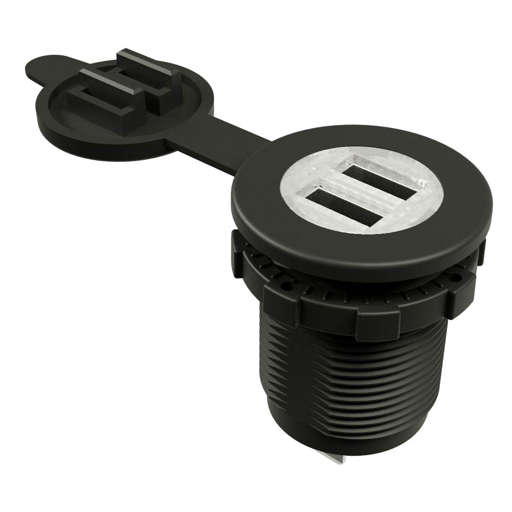 YM1106 Automotive Accessories Dashboard Mount 12V24V Power Outlet Dual Fast Charging Usb Car Charger
