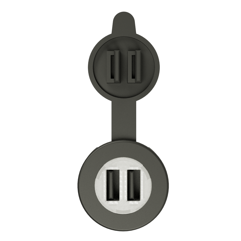 YM1106 Automotive Accessories Dashboard Mount 12V24V Power Outlet Dual Fast Charging Usb Car Charger