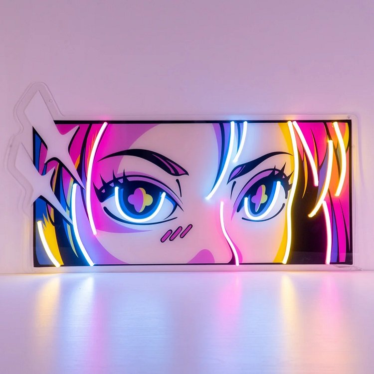 Wall Mounted Decor Led Acrylic Light up Picture Neon Light Custom Anime Neon Signs for Kids Bedroom Gift Party Gaming