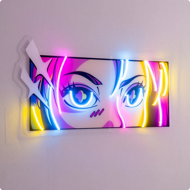 Wall Mounted Decor Led Acrylic Light up Picture Neon Light Custom Anime Neon Signs for Kids Bedroom Gift Party Gaming
