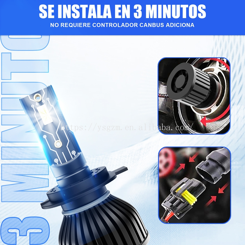 High Power Led Headlight Bulbs for Car Offroad Motorcycle H7 H11 H4 H1 H3 9005 9006 H13 9007 9004 CSP 3570 Chips Auto Lighting