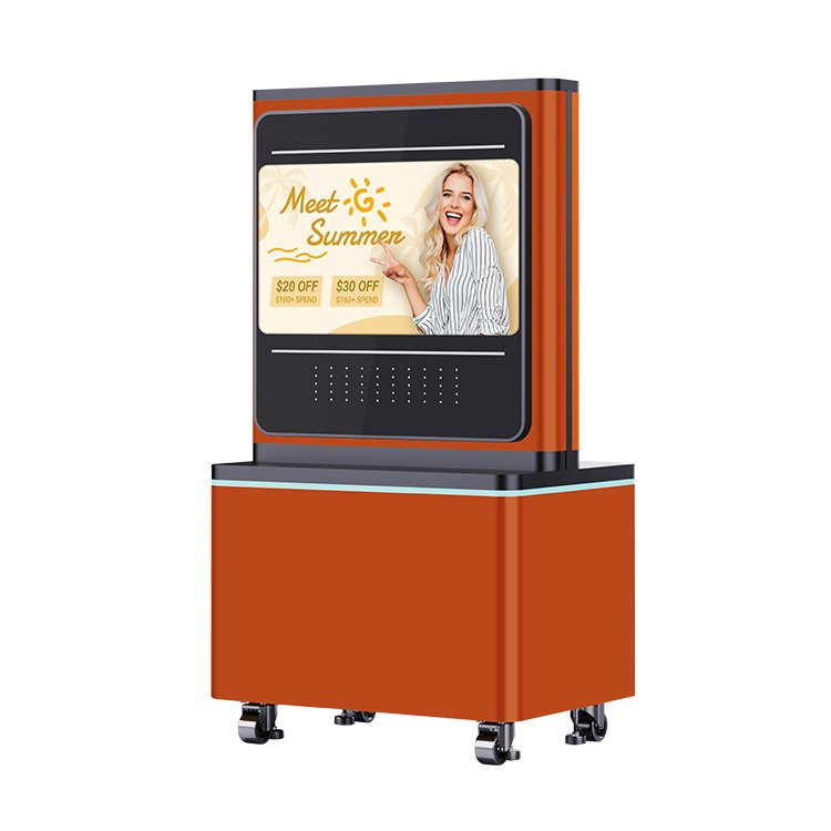 32 Inch Digital Kiosk Outdoor Movable Display Digital Signage and Displays Touch Screen Outdoor Tv Waterproof Outdoor with Wheel