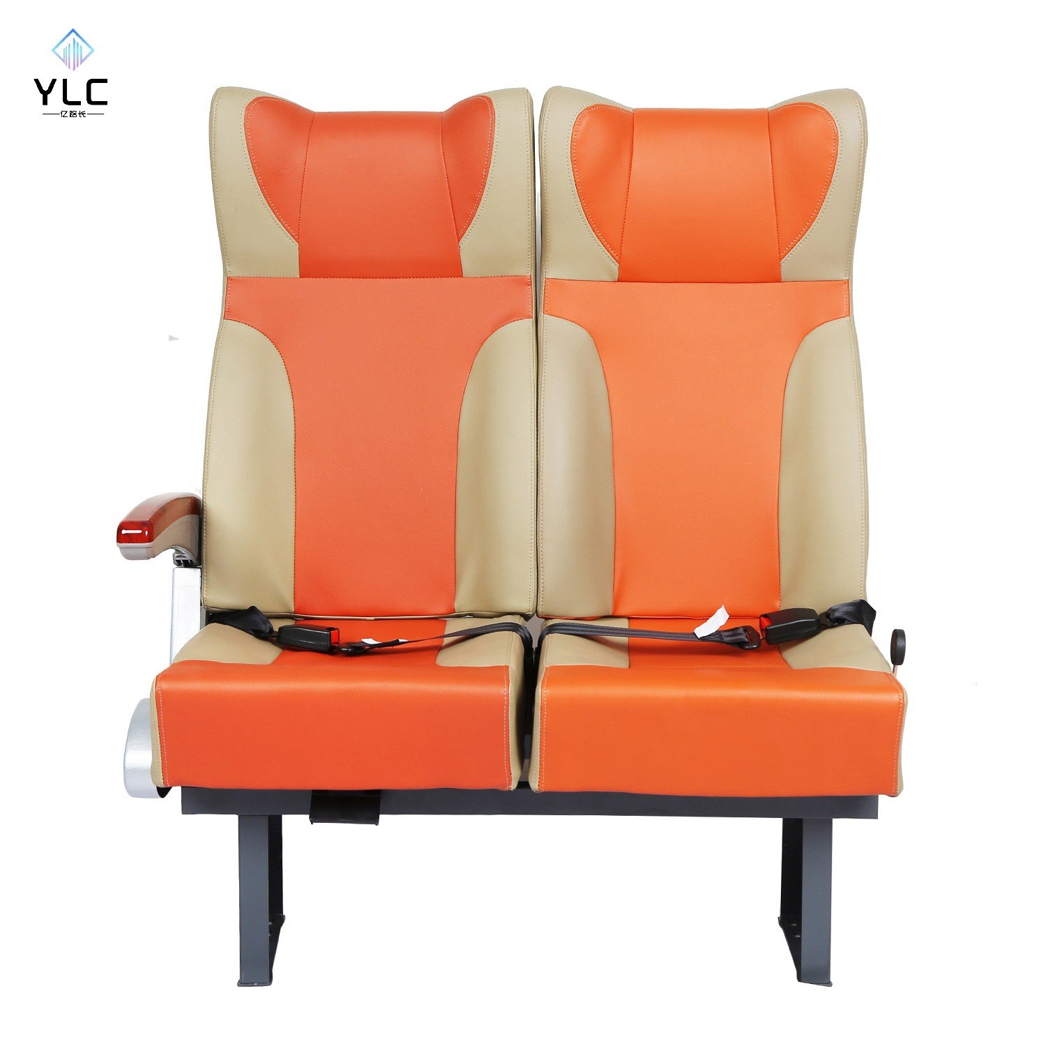 YLC Whole Sale Back Reclining Bus Passenger Seat with Foldable Aluminum Alloy Armrest for coach Bus or Ferry Boat