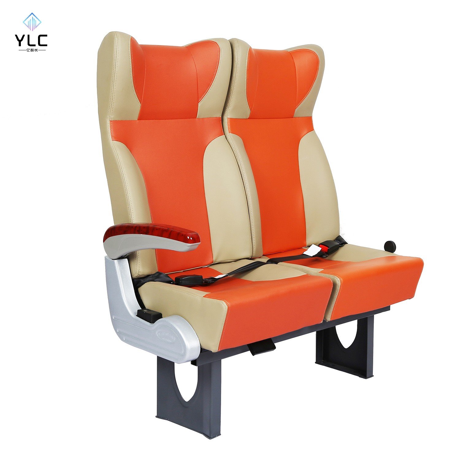 YLC Whole Sale Back Reclining Bus Passenger Seat with Foldable Aluminum Alloy Armrest for coach Bus or Ferry Boat