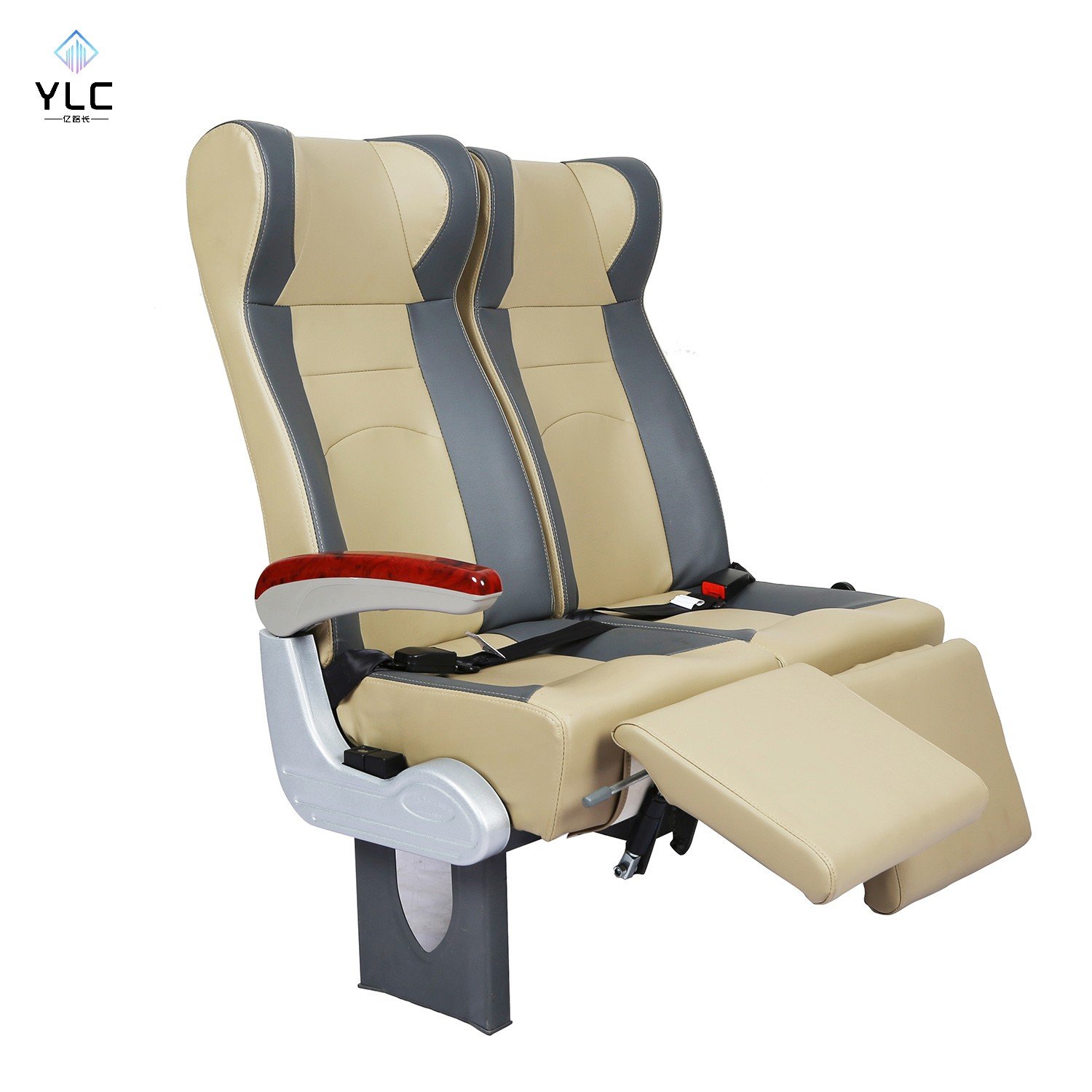 YLC Whole Sale Back Reclining Bus Passenger Seat with Foldable Aluminum Alloy Armrest for coach Bus or Ferry Boat