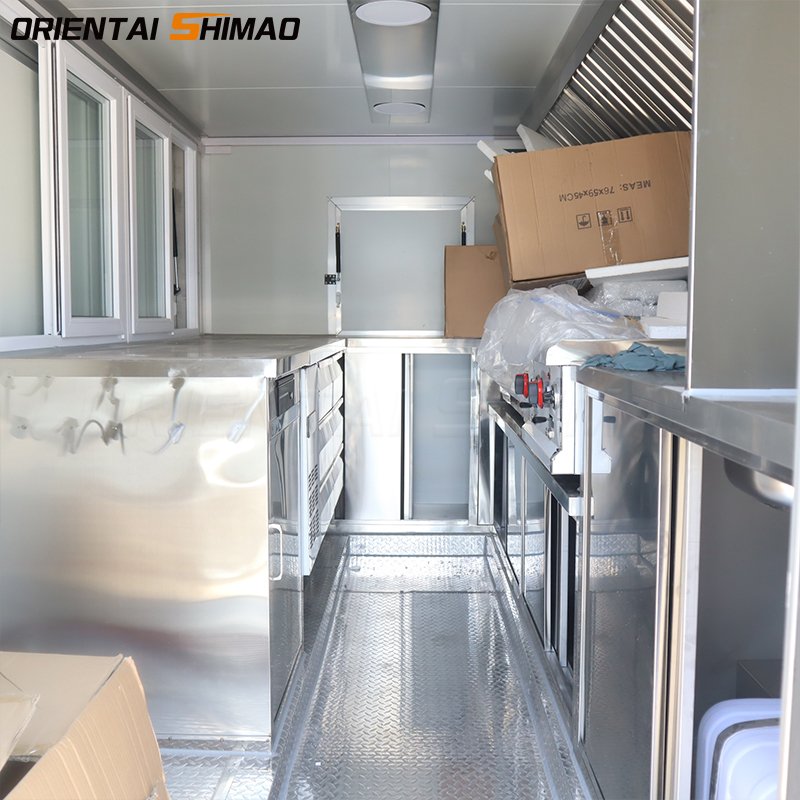 China Fabricant Snack Street Fast Food Mobile Kitchen Trailer Outdoor Food Trucks Multifunction Food Cart
