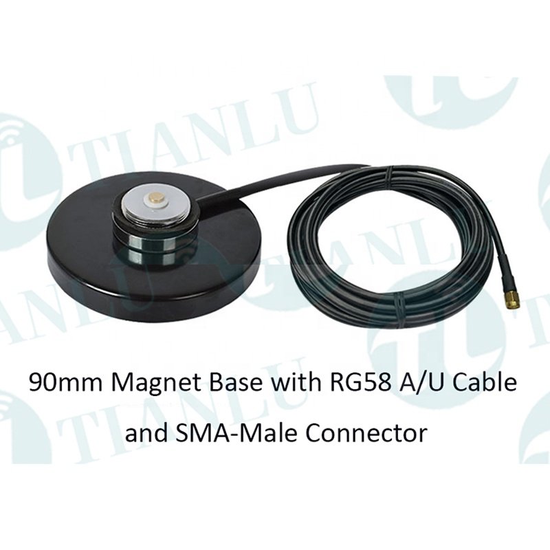 90mm Diameter NMO Mount Magnetic Base for Car Bus Taxi Mobile Radio Antenna Antenna Accessory