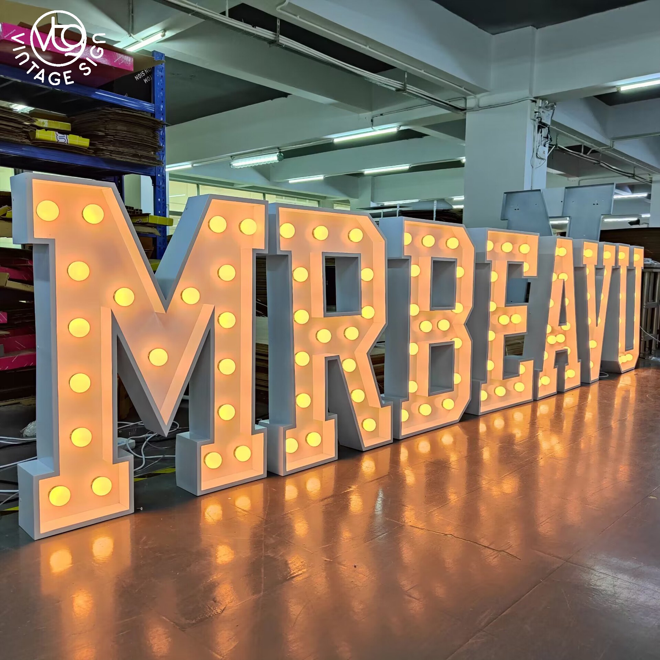 Manufactory Wholesale Sign 4 Ft Letters Numbers Marquee Letter Light for Party Outdoor Waterproof Metal Led Marquee Letters