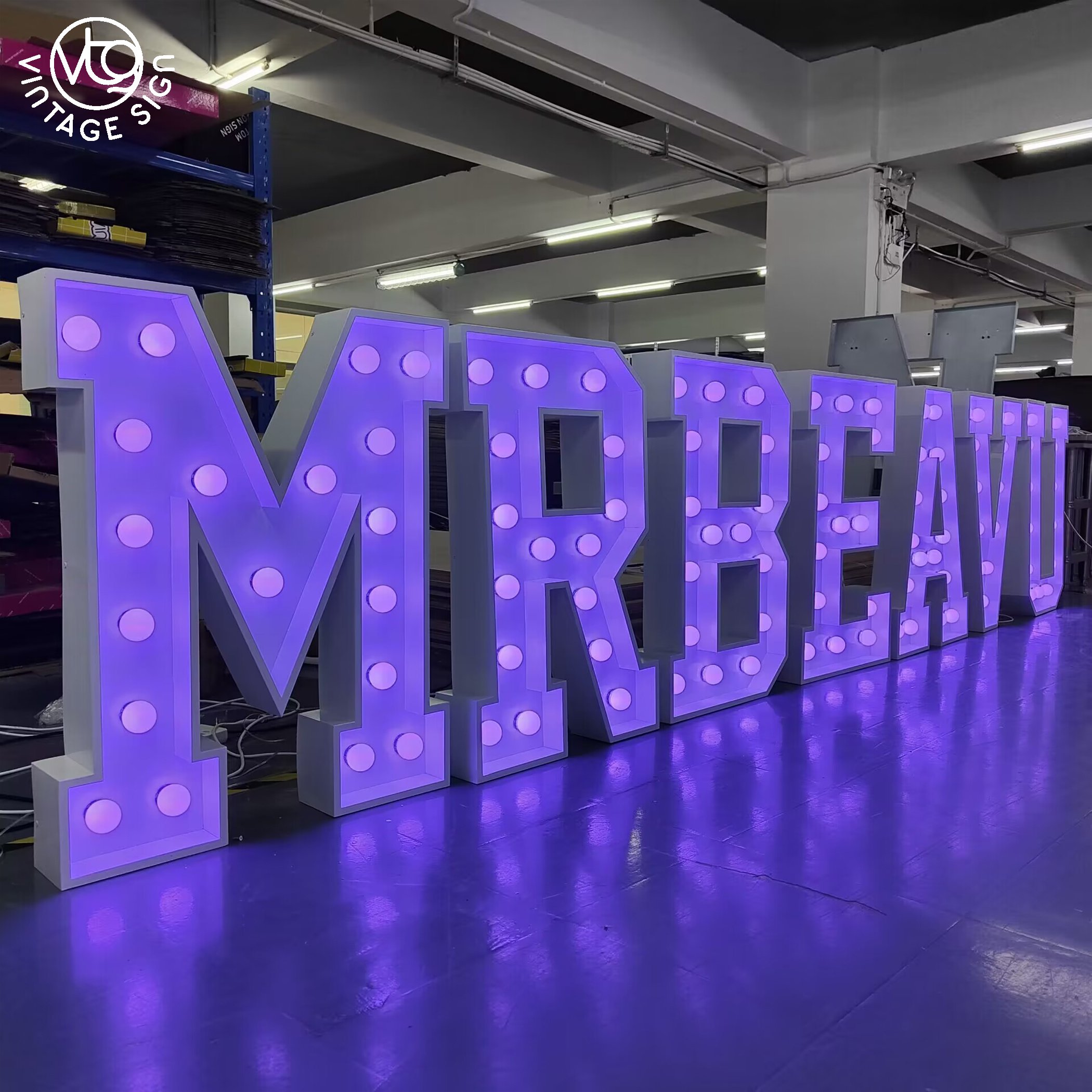 Manufactory Wholesale Sign 4 Ft Letters Numbers Marquee Letter Light for Party Outdoor Waterproof Metal Led Marquee Letters
