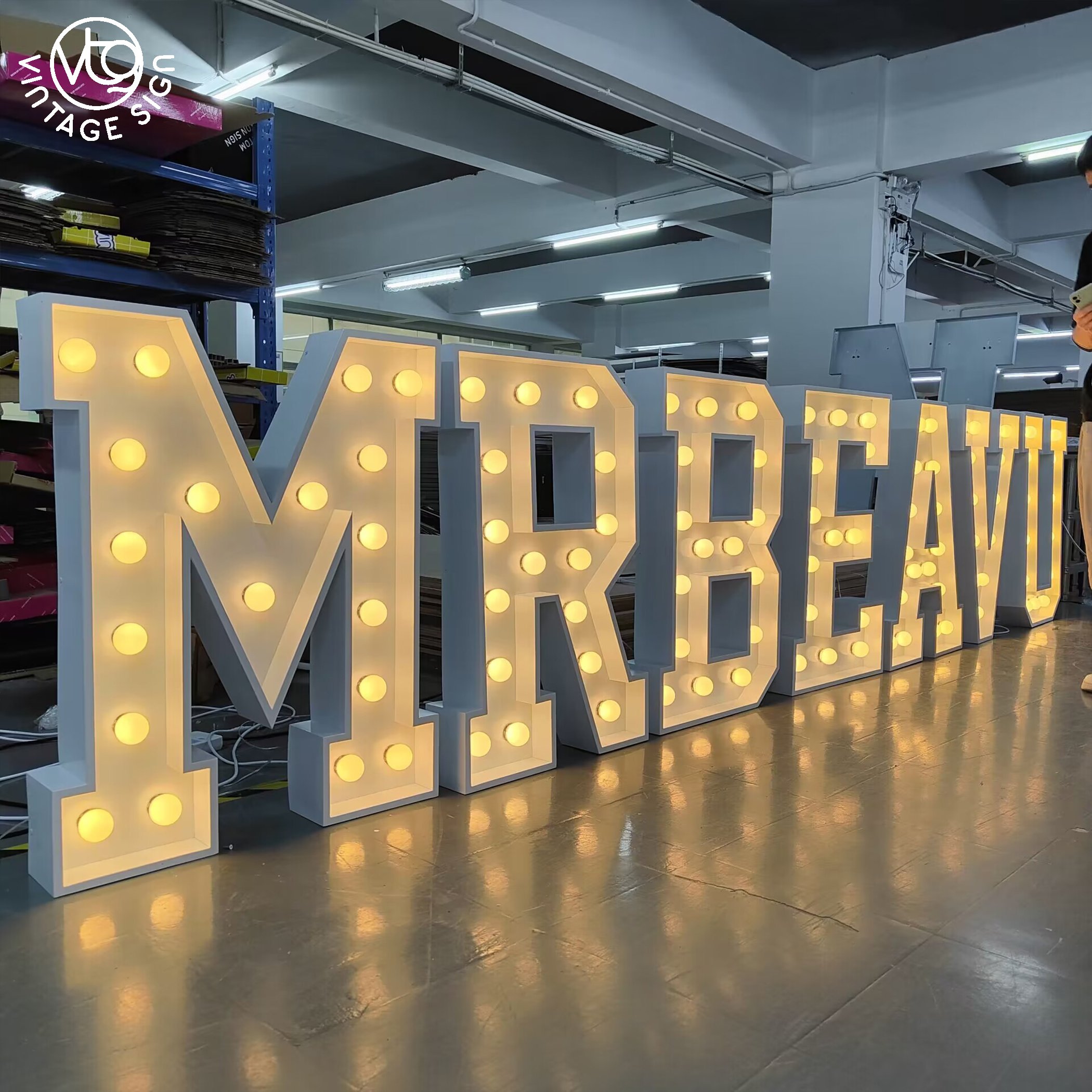 Manufactory Wholesale Sign 4 Ft Letters Numbers Marquee Letter Light for Party Outdoor Waterproof Metal Led Marquee Letters