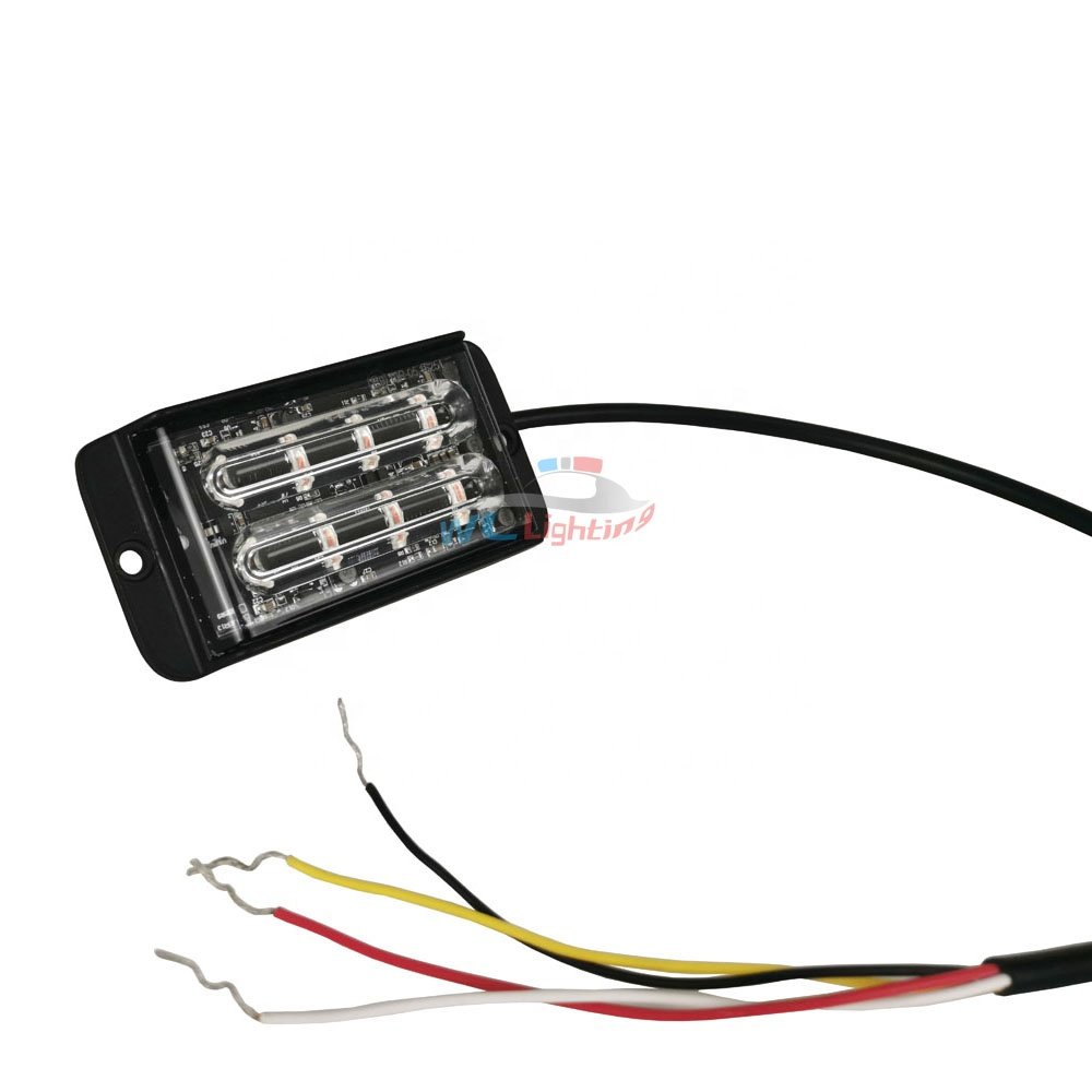 12v/24v Surface Mount Led Emergency Vehicle Automatic Strobe Light Flash Low Profile Lighthead