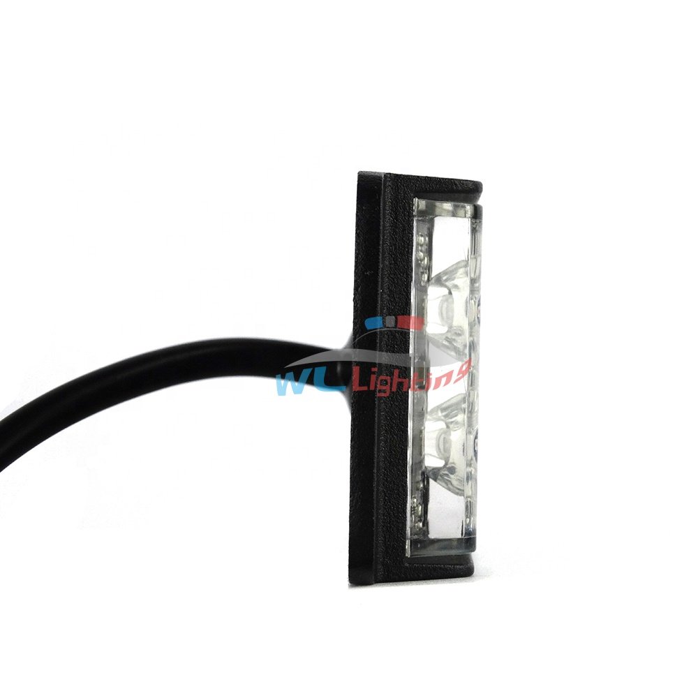 12v/24v Surface Mount Led Emergency Vehicle Automatic Strobe Light Flash Low Profile Lighthead