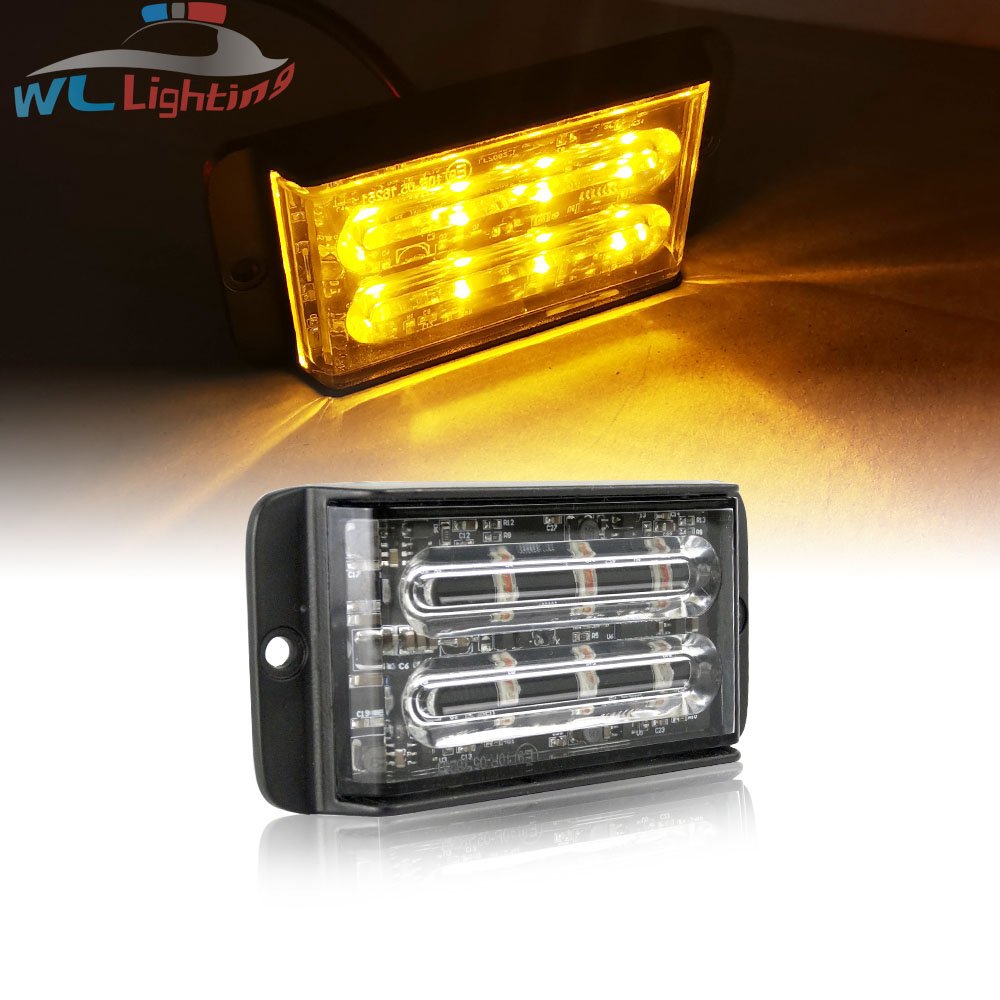 12v/24v Surface Mount Led Emergency Vehicle Automatic Strobe Light Flash Low Profile Lighthead