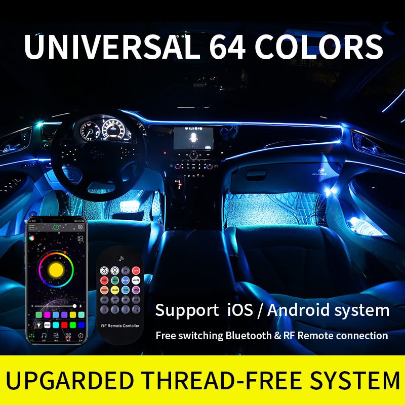 Hot Sale Car Interior Atmosphere Decor Light Seat Led Interior Light 64 Color