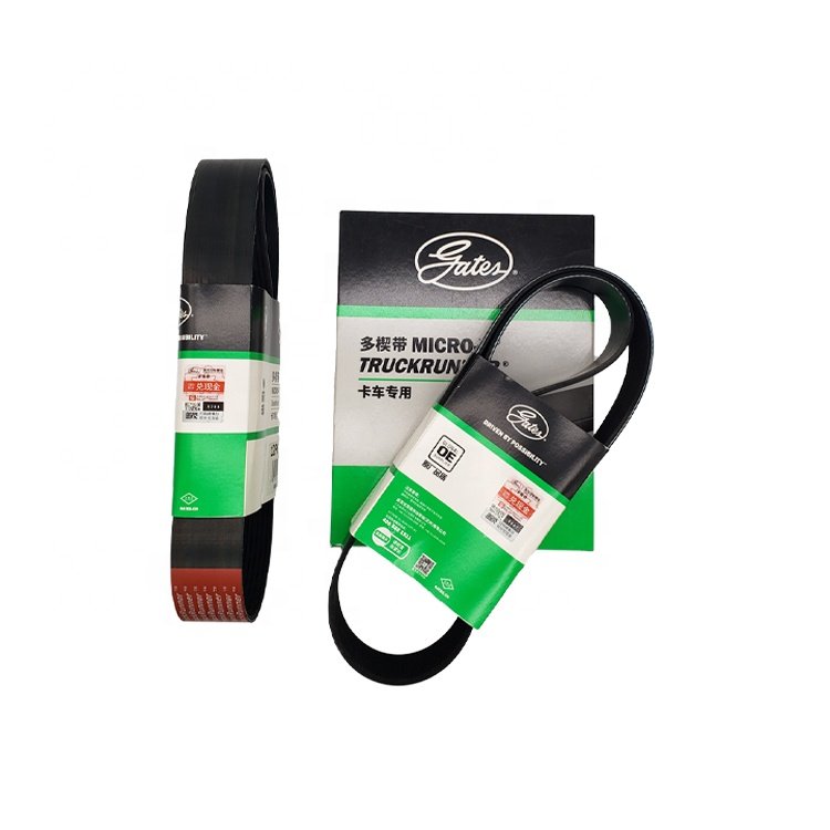 Rubber V- Belt 7PK 8PK 9PK 10PK 12PK Micro-v Mult-ribbed Belt for Bus and Truck Engine Parts Transmission