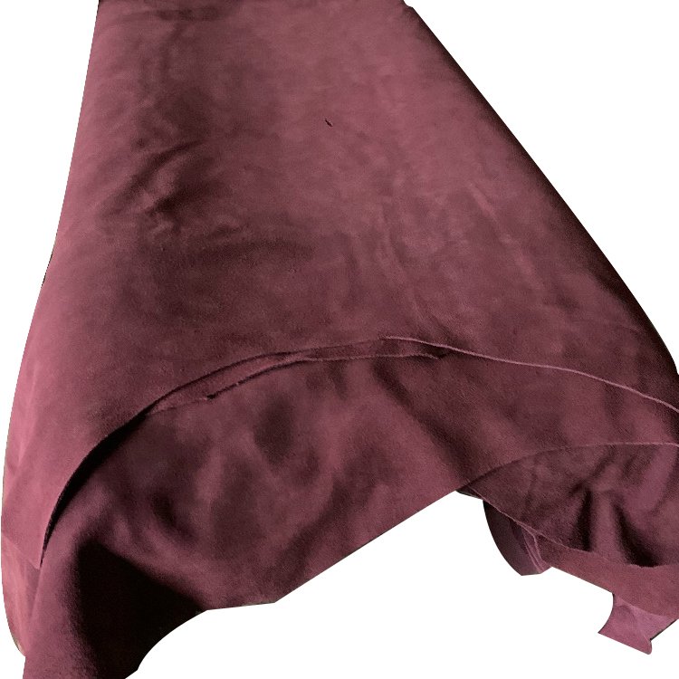 Stock Fuchsia Cow Split Suede Leather for Flat Shoes Footwear Belts Sofas Handbags Luggage and Accessories