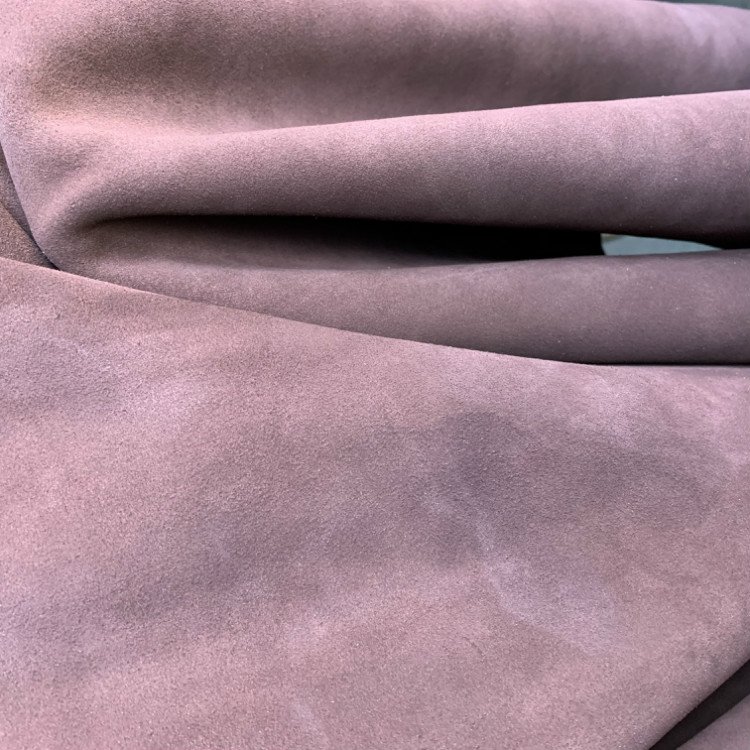 Stock Fuchsia Cow Split Suede Leather for Flat Shoes Footwear Belts Sofas Handbags Luggage and Accessories