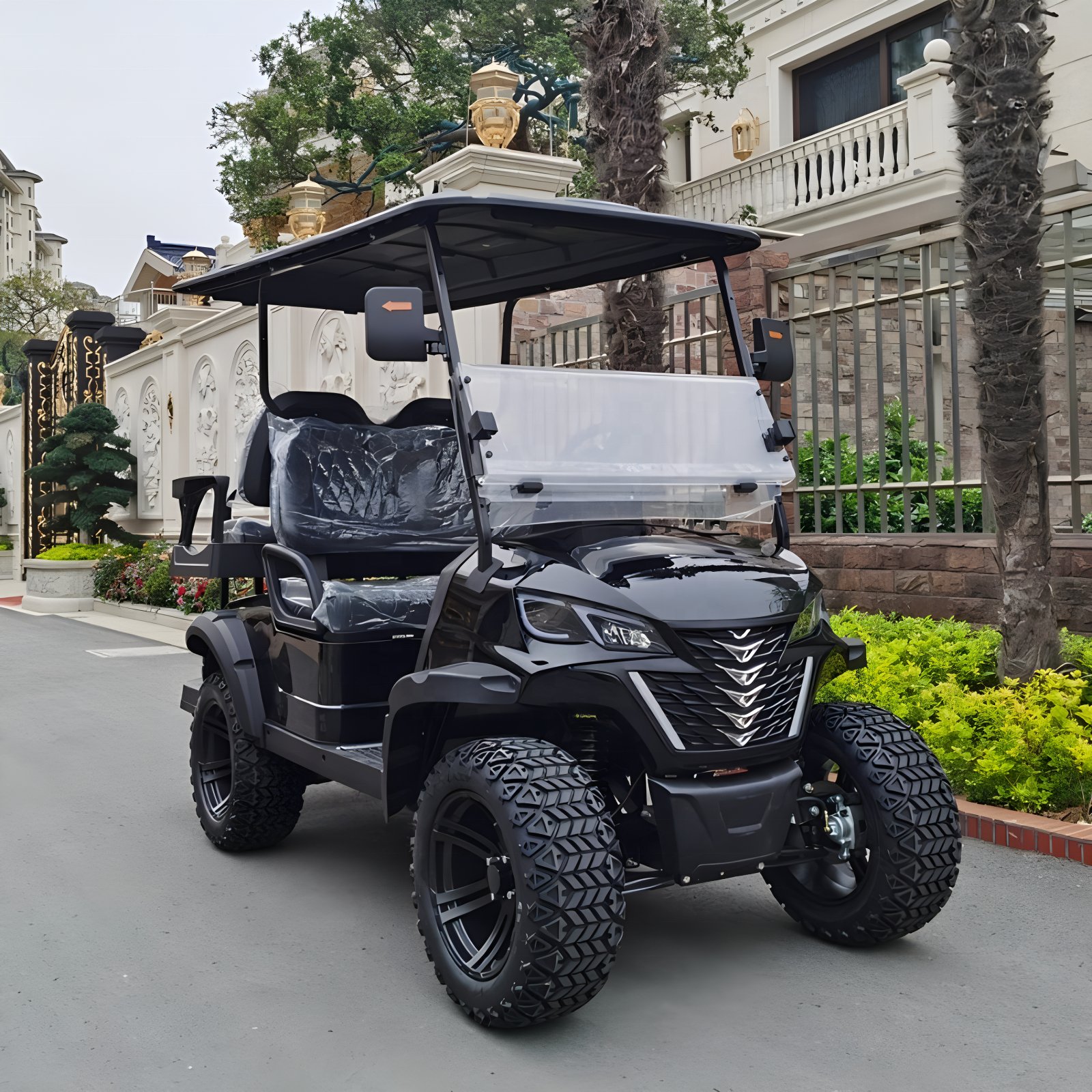 Factory CE New Export Electric Cart Golf Course Club 2/4/6/8 Seater Off-road Sightseeing Car Solar Power Electric Golf Cart
